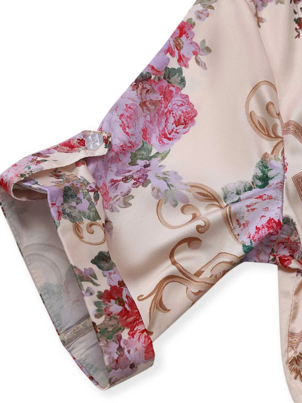 Green 1930s Symmetrical Floral Shirt Collar Jumpsuit sold by Retro Stage product image thumbnail 5