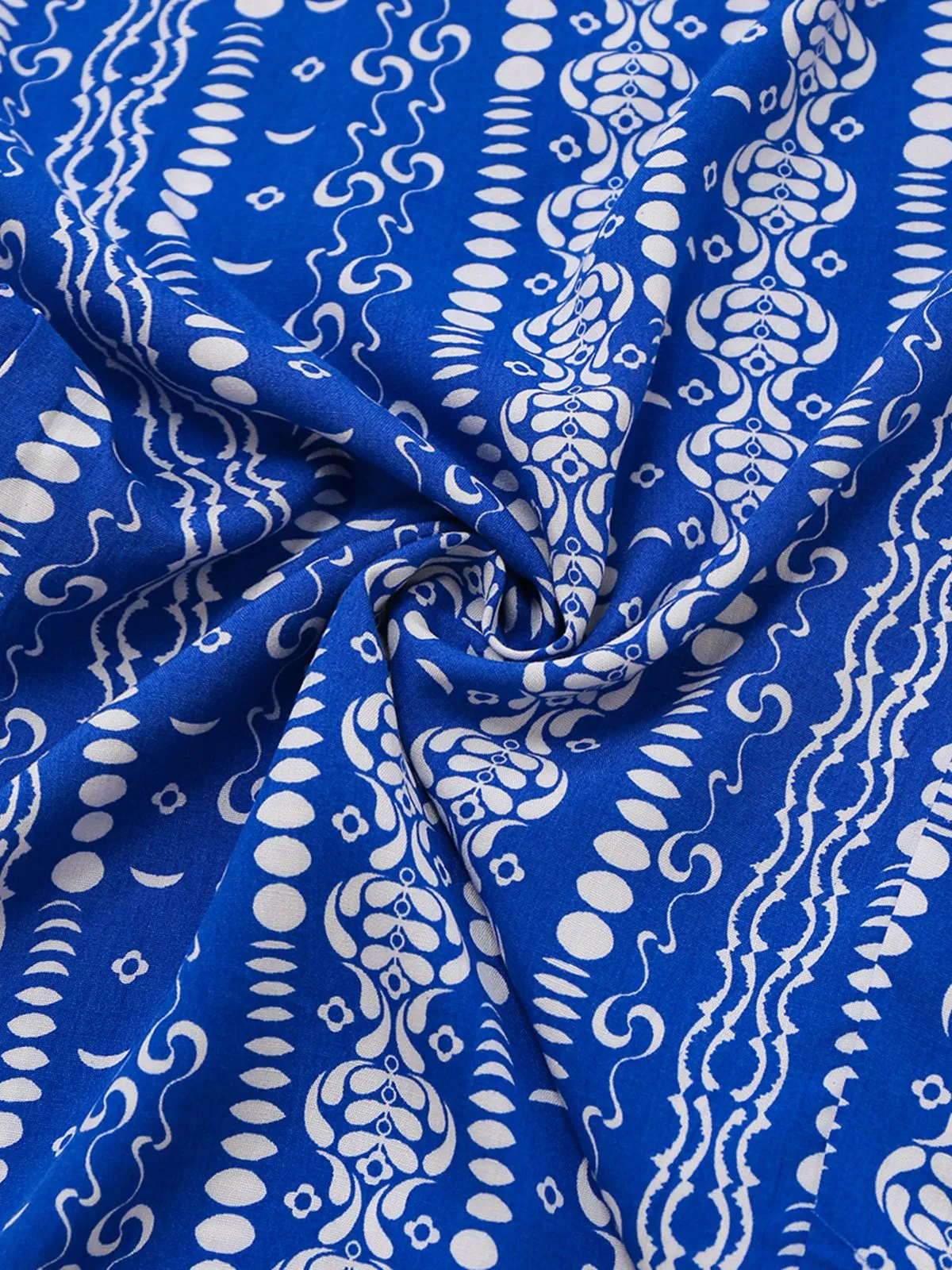 Blue 1970s Boho Style Suspender Jumpsuit sold by Retro Stage product image thumbnail 4