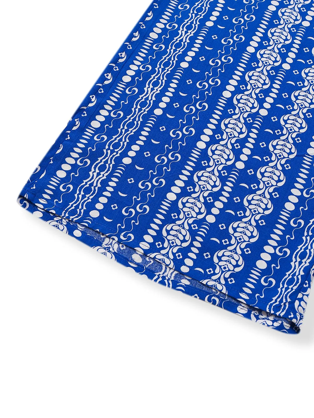 Blue 1970s Boho Style Suspender Jumpsuit sold by Retro Stage product image thumbnail 5