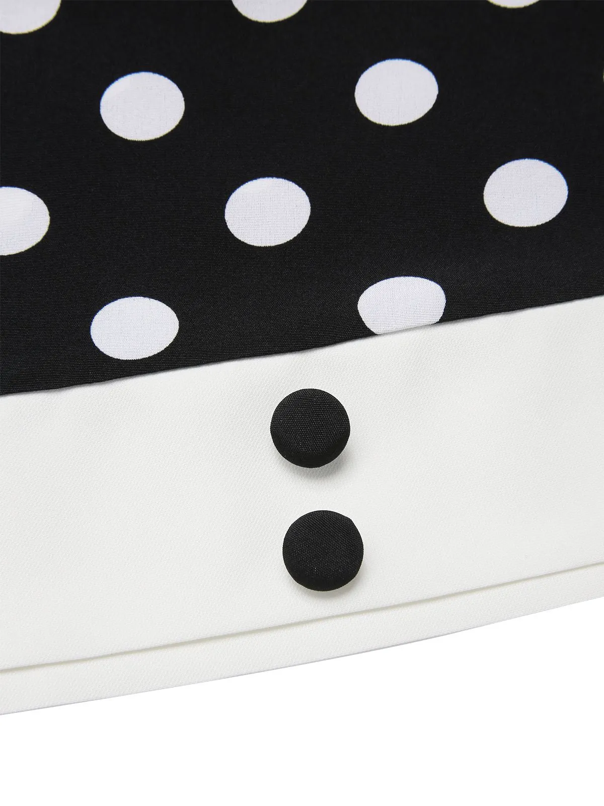 Black 1960s Polka Dot V-Neck Dress sold by Retro Stage product image thumbnail 5