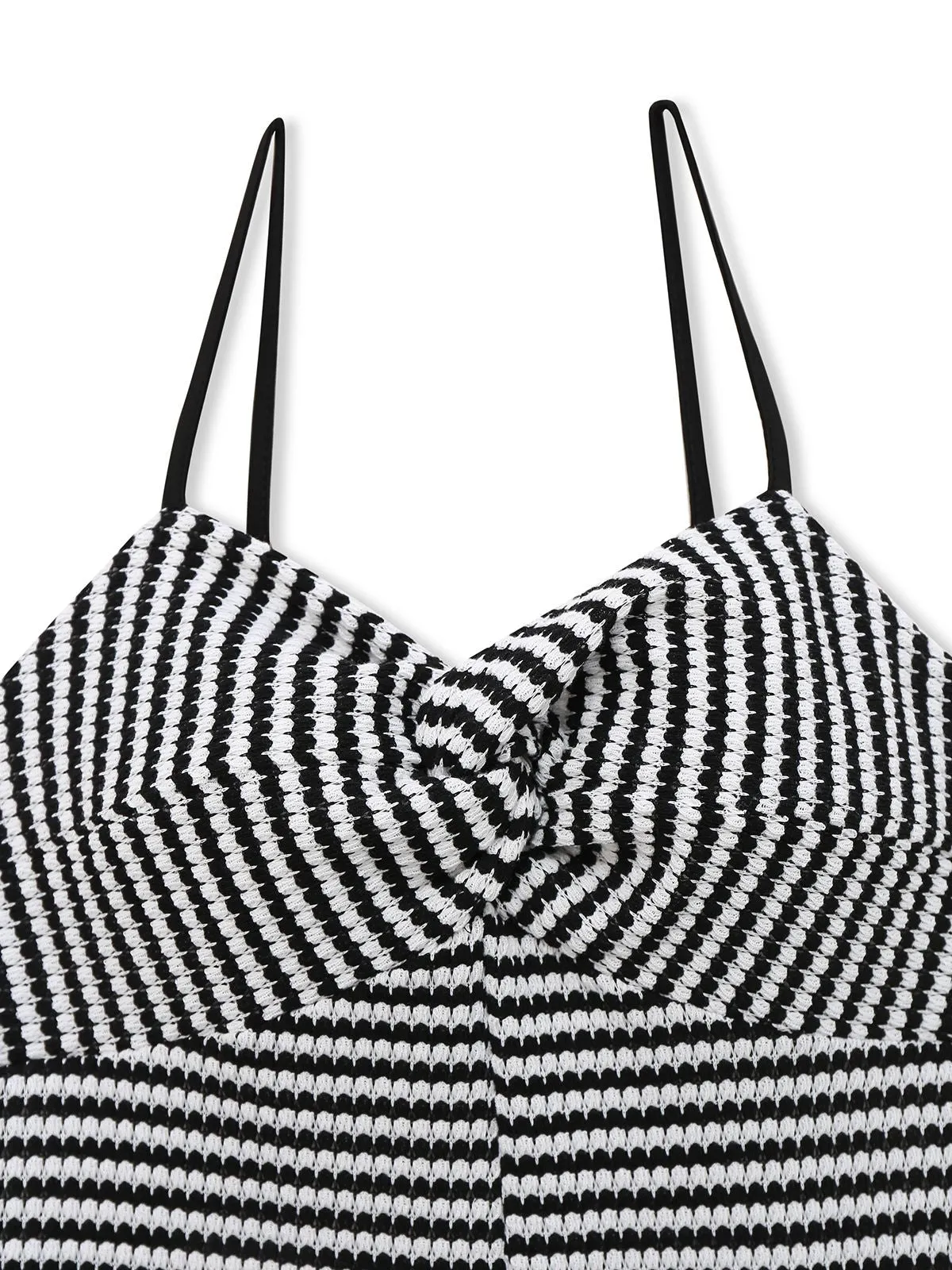 Black & White 1930s Striped Twist Romper sold by Retro Stage product image thumbnail 3