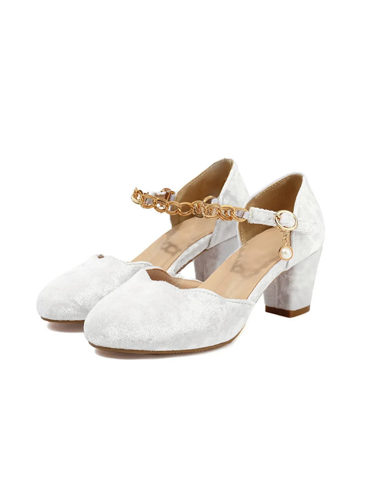 Vintage Flannelette Gold Chain High Heels sold by Retro Stage