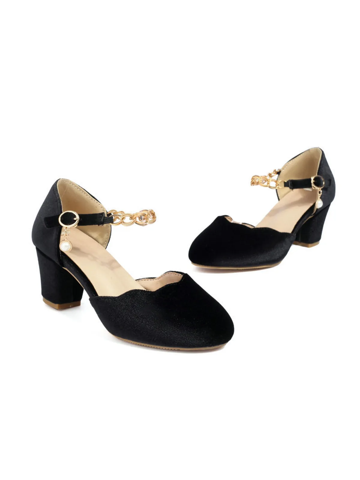 Vintage Flannelette Gold Chain High Heels sold by Retro Stage product image thumbnail 3