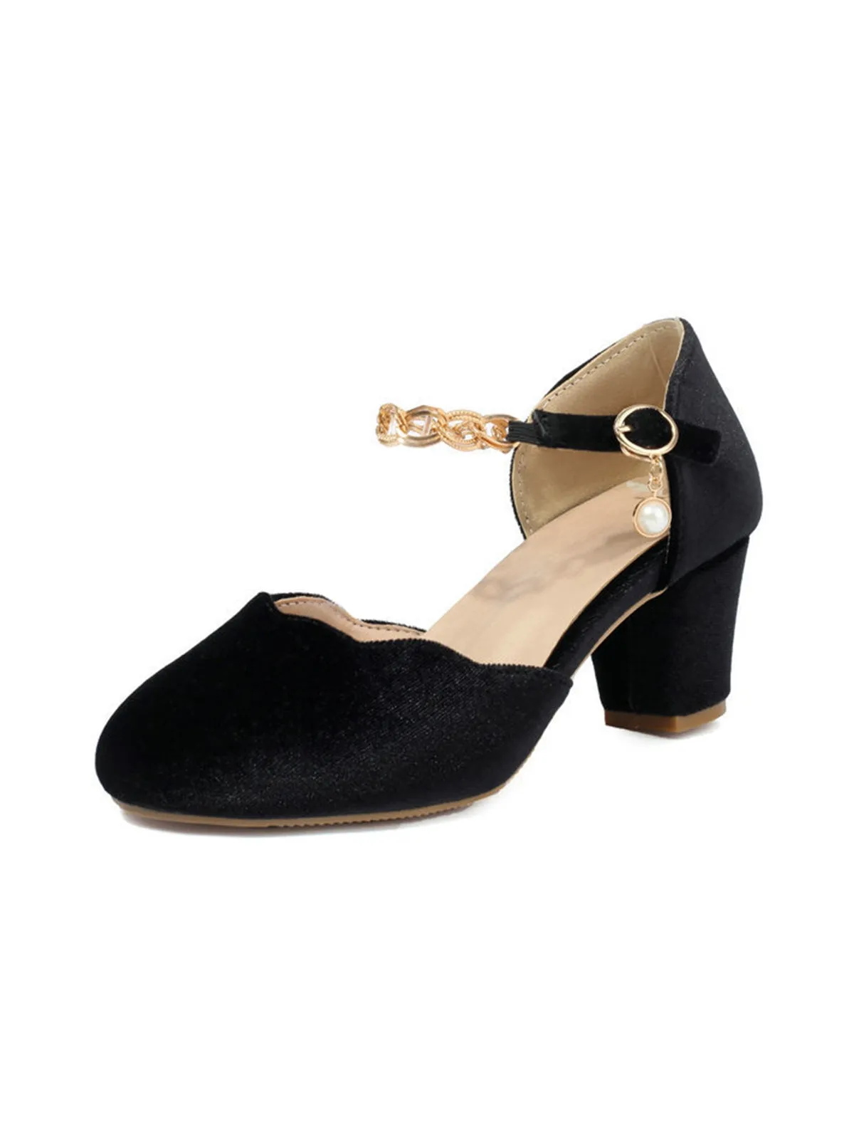 Vintage Flannelette Gold Chain High Heels sold by Retro Stage product image thumbnail 2