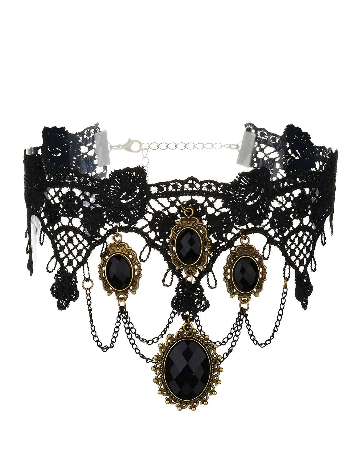 Vintage Lace Crystal Gothic Jewelry Set sold by Retro Stage product image thumbnail 5