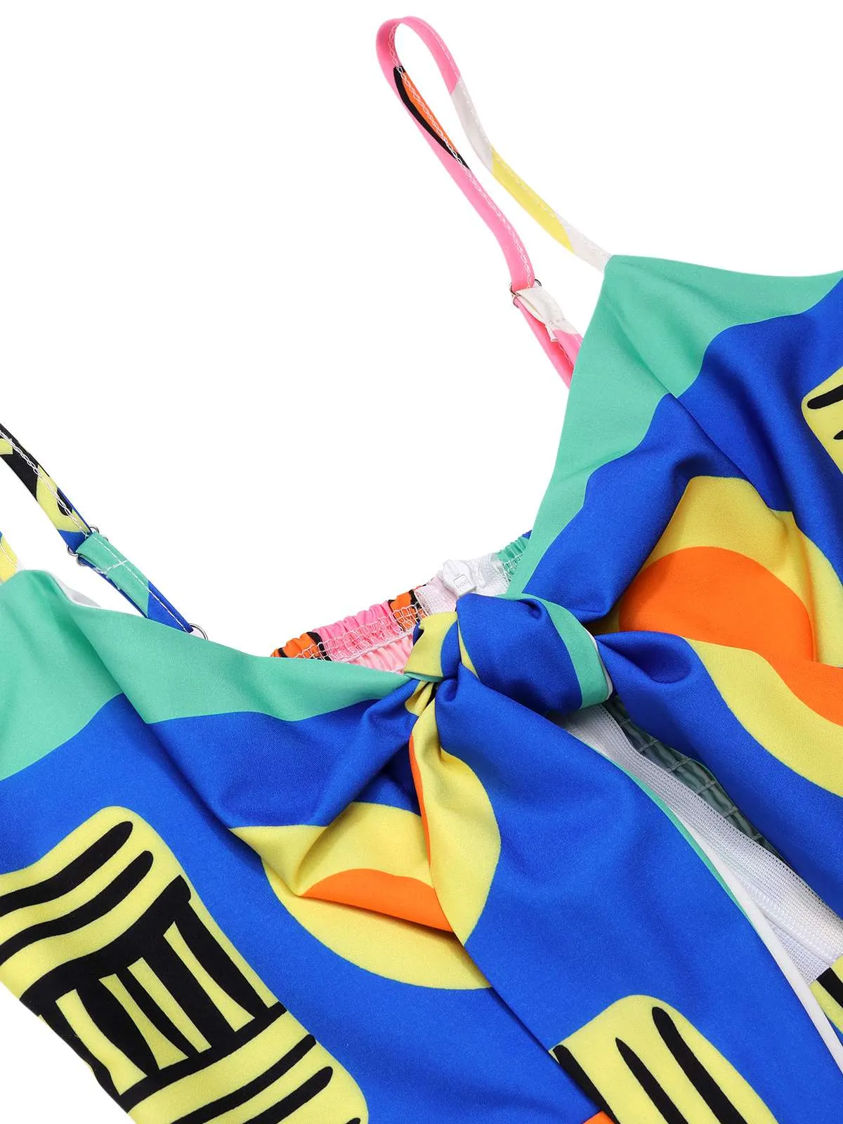 Multicolor 1930s Painting Chest Tie Jumpsuit sold by Retro Stage product image thumbnail 3