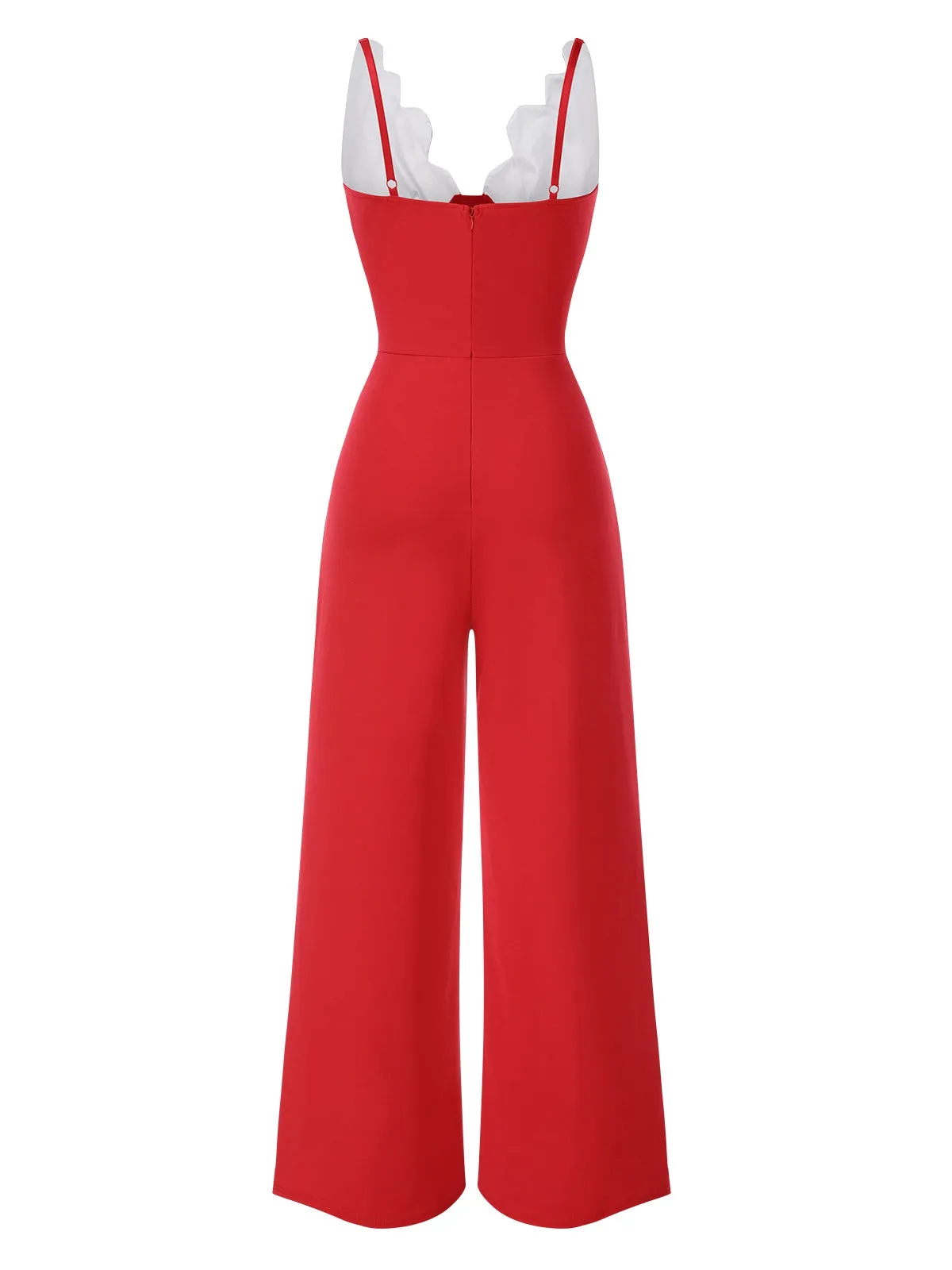 1930s Floral Patchwork V-Neck Straps Jumpsuit sold by Retro Stage product image thumbnail 5