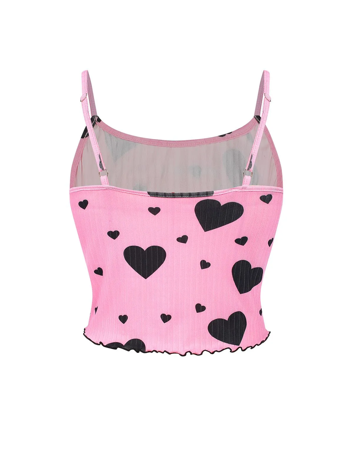 Pink 1950s Spaghetti Strap Bow Heart Pajama sold by Retro Stage product image thumbnail 5