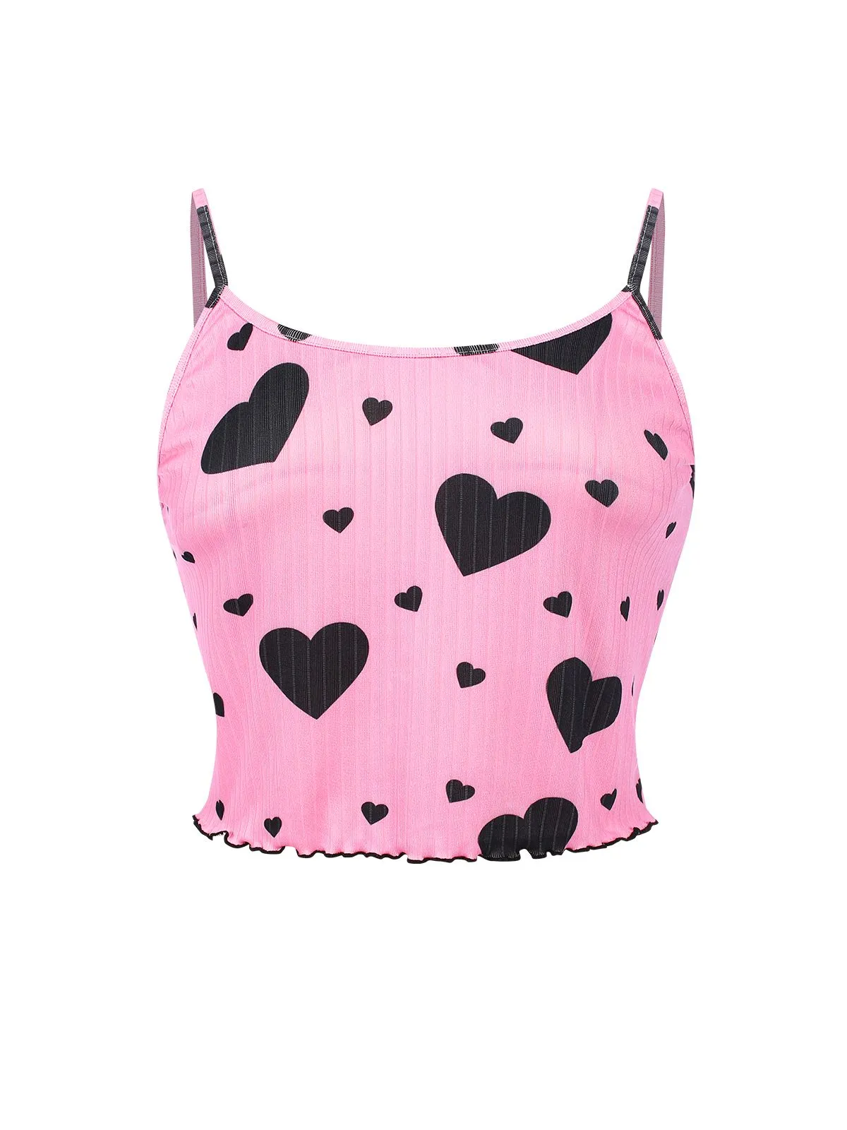 Pink 1950s Spaghetti Strap Bow Heart Pajama sold by Retro Stage product image thumbnail 3