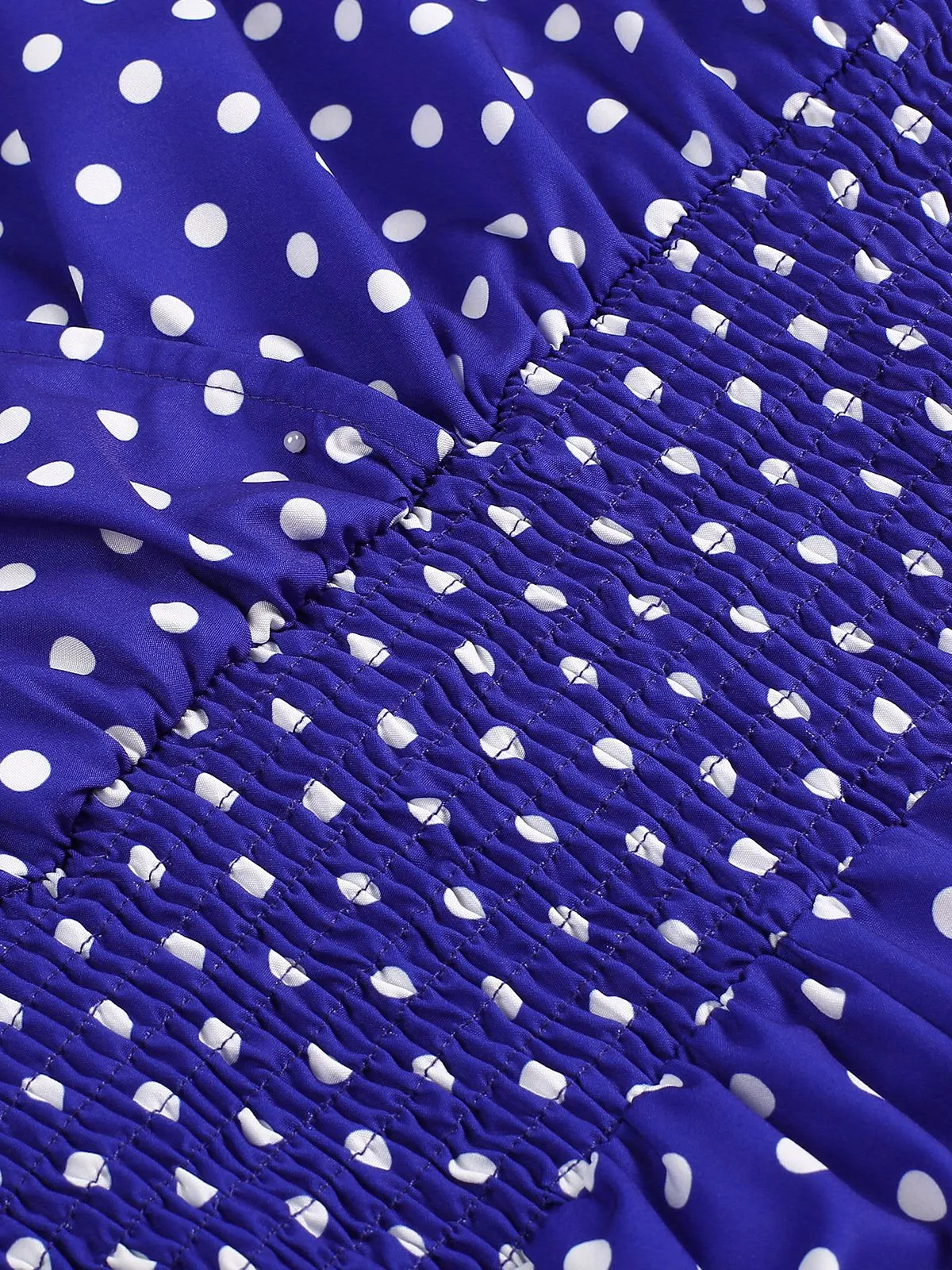 Blue 1940s V-Neck Polka Dots Romper sold by Retro Stage product image thumbnail 4