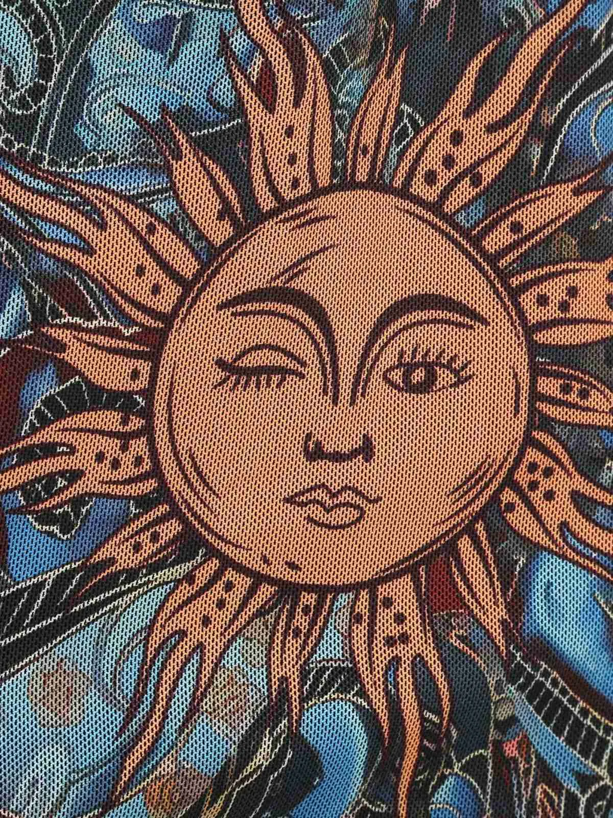 Black 1950s Sun Face Print Sleeveless A-line Dress sold by Retro Stage product image thumbnail 4