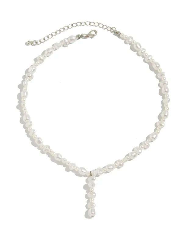 White Pearl Pendant Necklace sold by Retro Stage