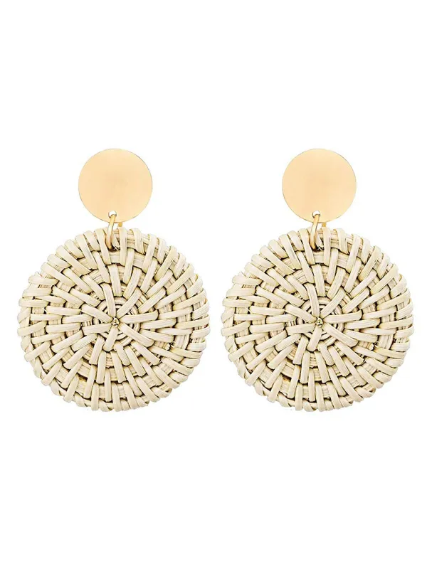 Retro Geometric Beach Holiday Crocheted Earrings sold by Retro Stage