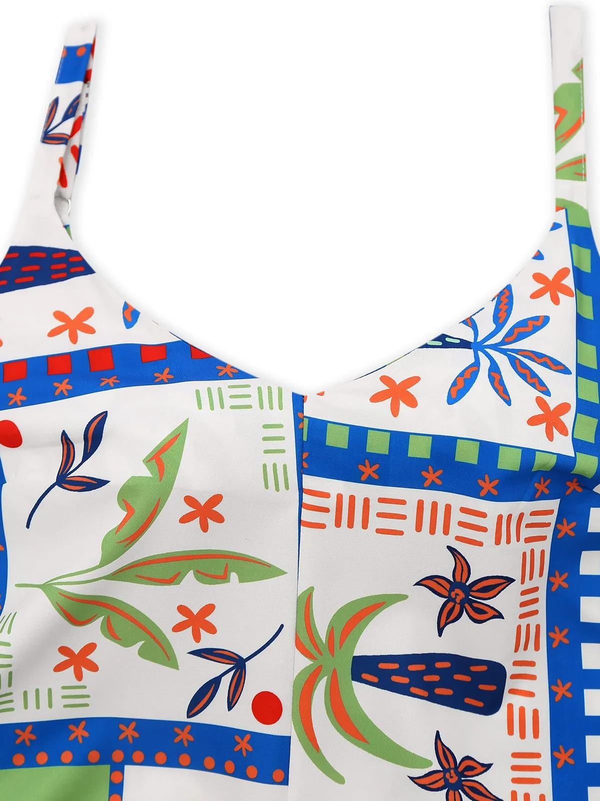 Blue 1930s Beach Print Sleeveless Jumpsuit sold by Retro Stage product image thumbnail 3