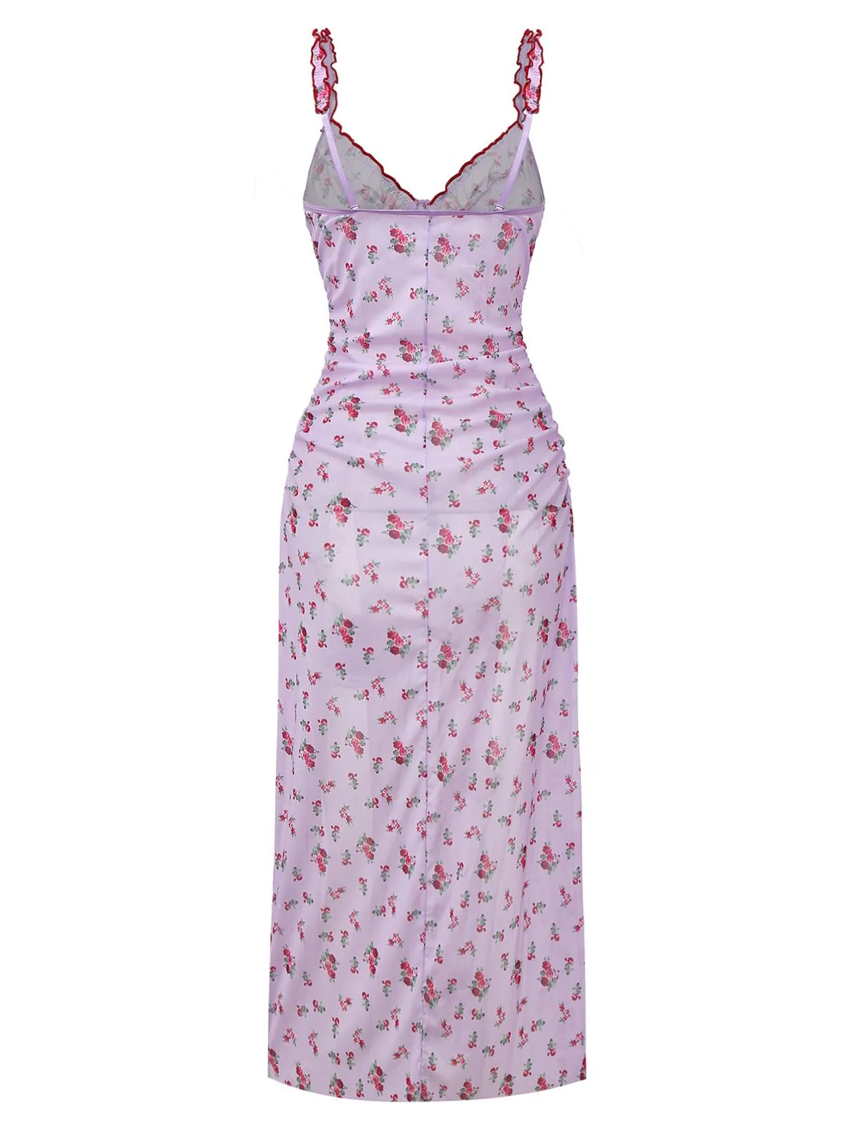 Lavender 1930s Ditsy Floral Bow Slip Nightdress sold by Retro Stage product image thumbnail 2