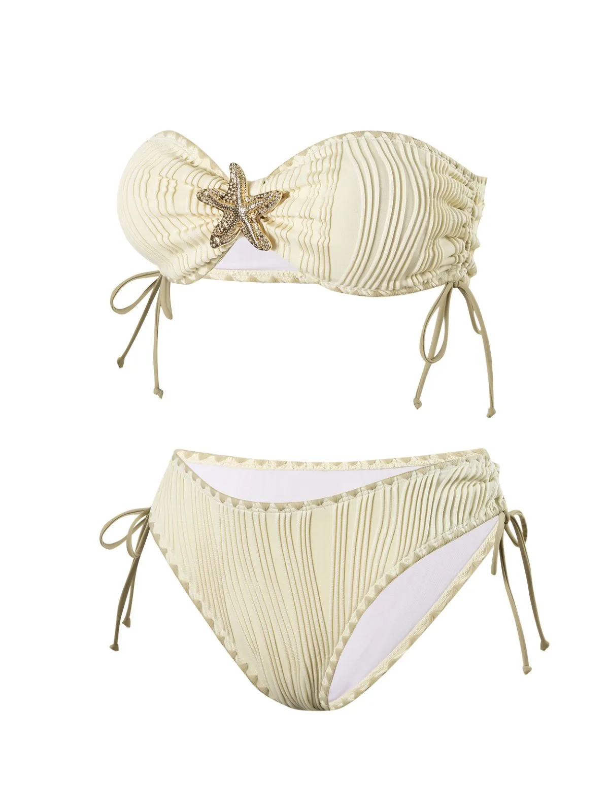 1950s Bandeau Sand-Ripple Jeweled Starfish Bikini Set sold by Retro Stage product image thumbnail 2