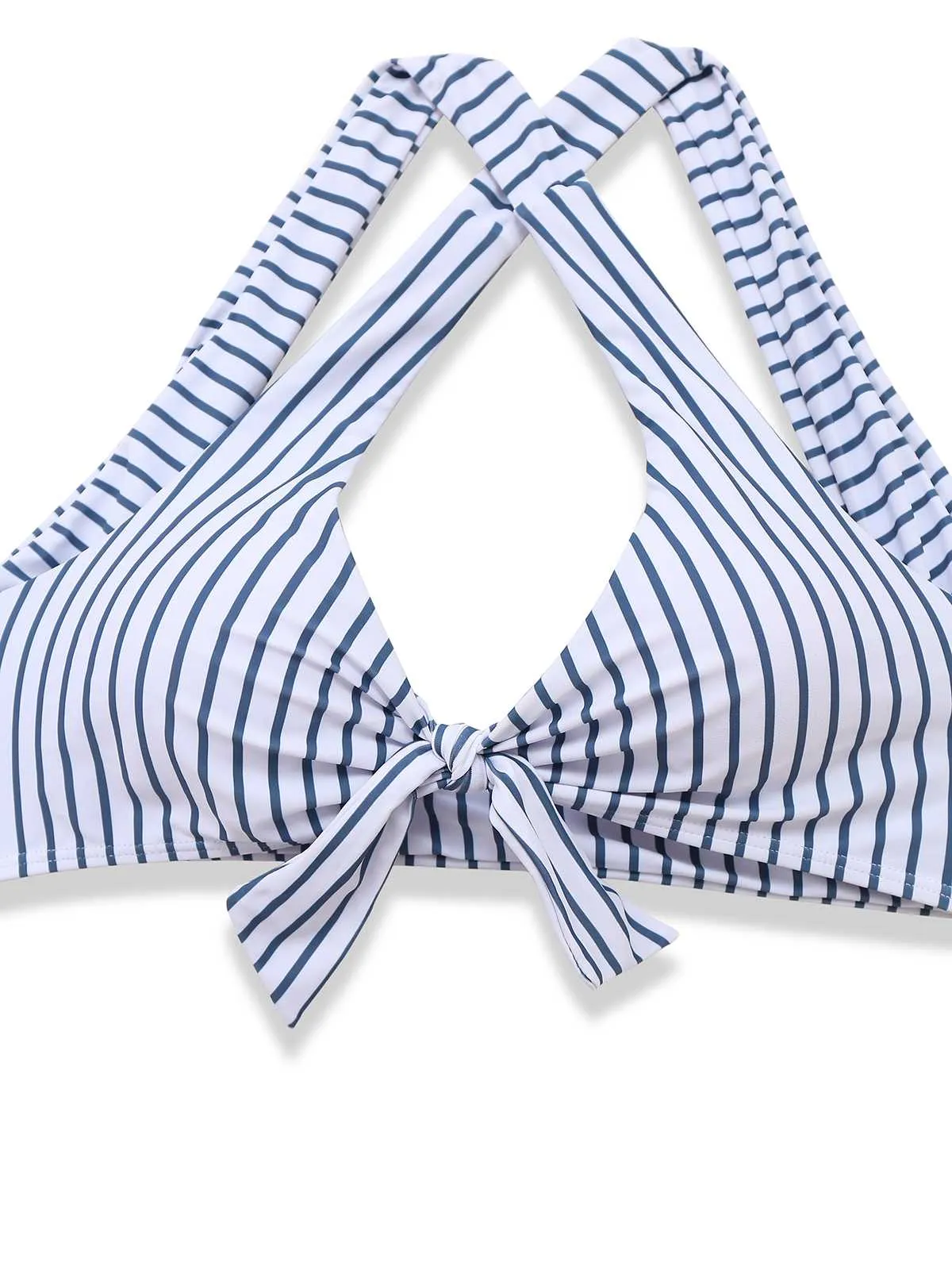 1950s Stripes Criss-Cross High-Waist Bikini Set sold by Retro Stage product image thumbnail 3