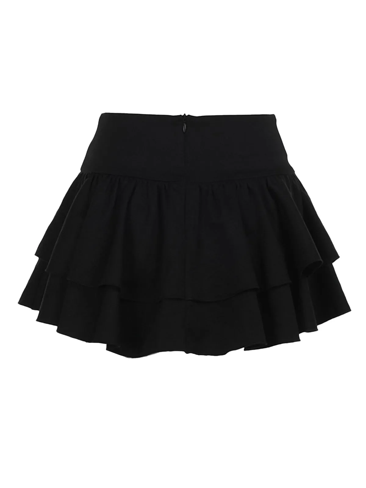 Black 1950s Lace-Up Cross Lace Skirt sold by Retro Stage product image thumbnail 3