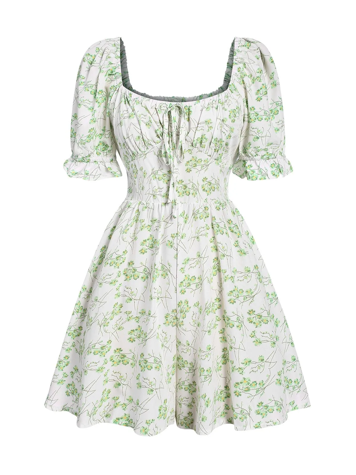 1950s Ditsy Floral Square Collar Romper sold by Retro Stage