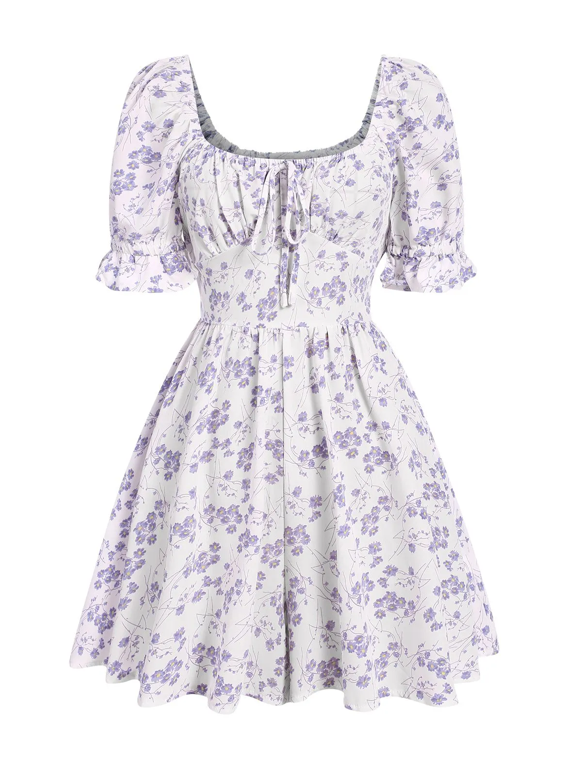 1950s Ditsy Floral Square Collar Romper sold by Retro Stage product image thumbnail 5