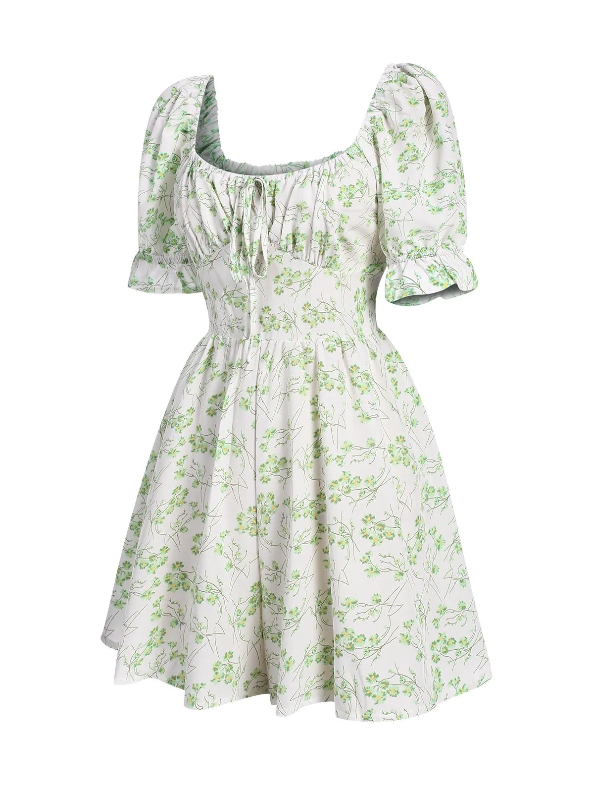 1950s Ditsy Floral Square Collar Romper sold by Retro Stage product image thumbnail 3