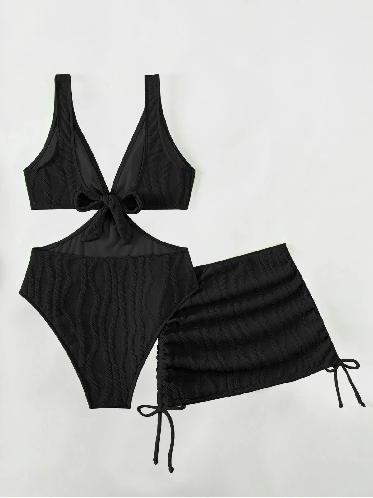 2PCS 1960s Solid Cut-Out Swimsuit & Skirt sold by Retro Stage product image thumbnail 3