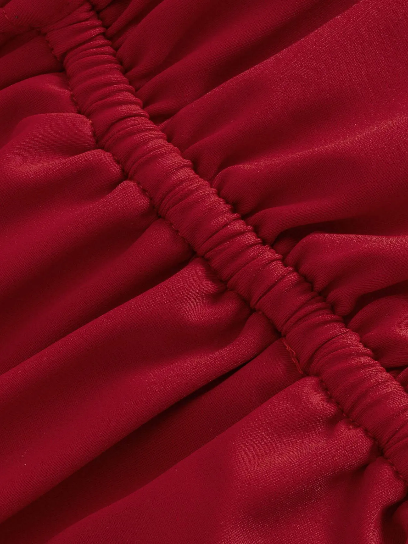 1950s Solid V-Neck Ruched One-Piece Swimsuit sold by Retro Stage product image thumbnail 4