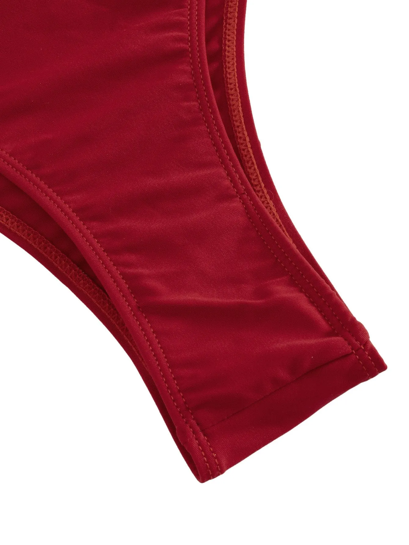 1950s Solid V-Neck Ruched One-Piece Swimsuit sold by Retro Stage product image thumbnail 5