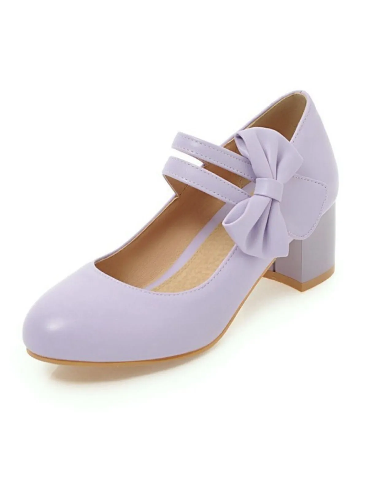 Vintage Bow Round Toe Cone Heel Shoes sold by Retro Stage product image thumbnail 4