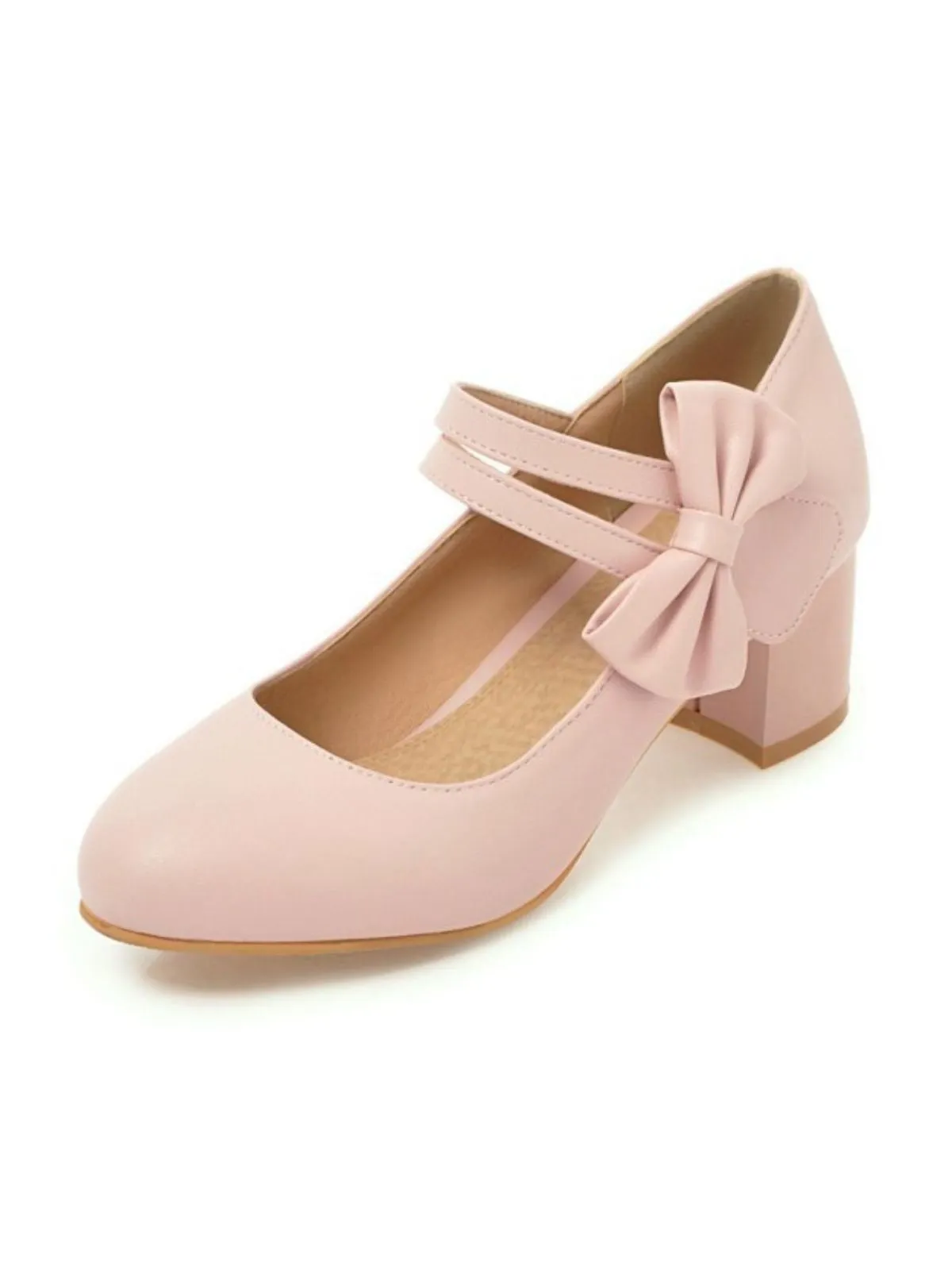 Vintage Bow Round Toe Cone Heel Shoes sold by Retro Stage product image thumbnail 2