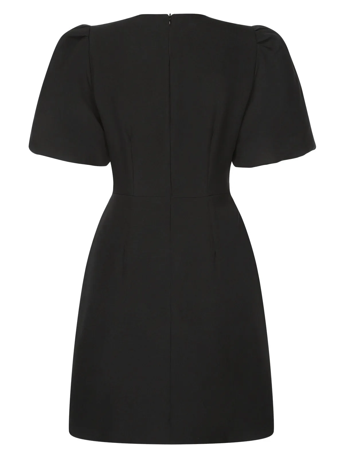 Black 1960s Solid Bow Hollow Puff Dress sold by Retro Stage product image thumbnail 3