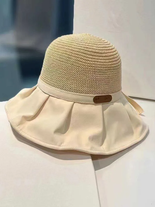 Vintage Canvas Brim Bow Sun Hat sold by Retro Stage