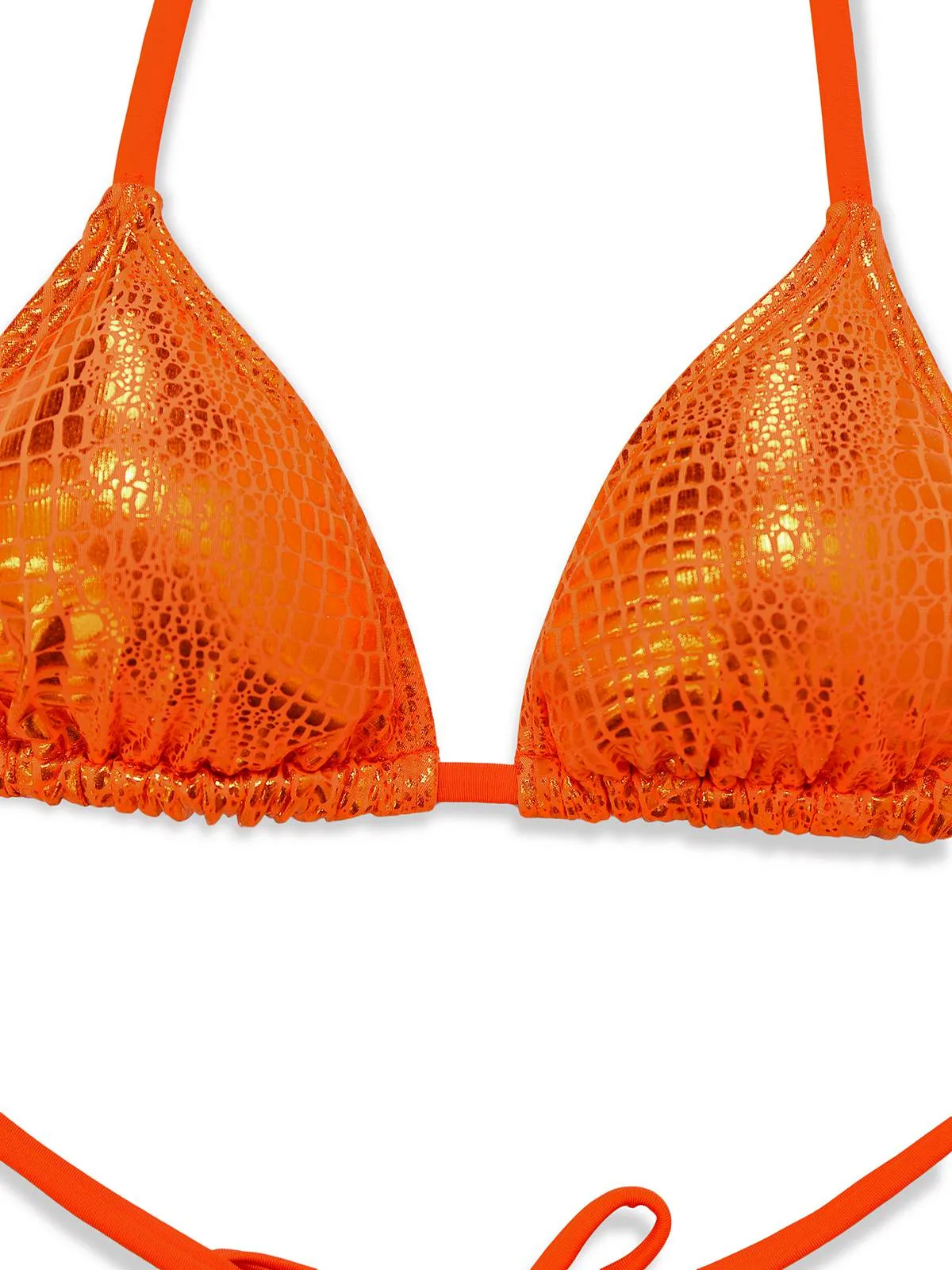 Orange 1960s Gilded Snakeskin Halter Bikini Set sold by Retro Stage product image thumbnail 3