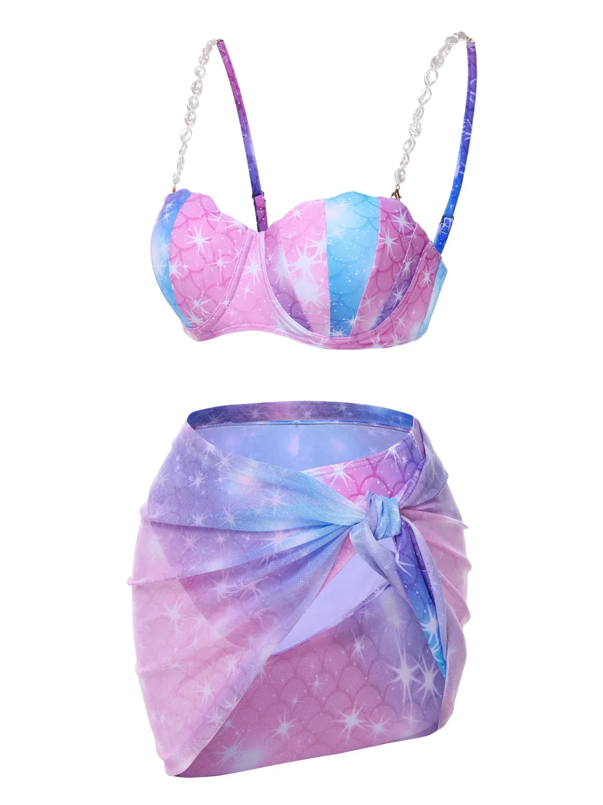 1970s Shell Pearl Chain Swimsuit & Cover-Up sold by Retro Stage product image thumbnail 2