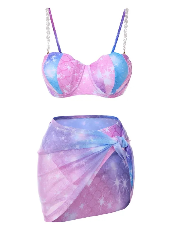 1970s Shell Pearl Chain Swimsuit & Cover-Up sold by Retro Stage