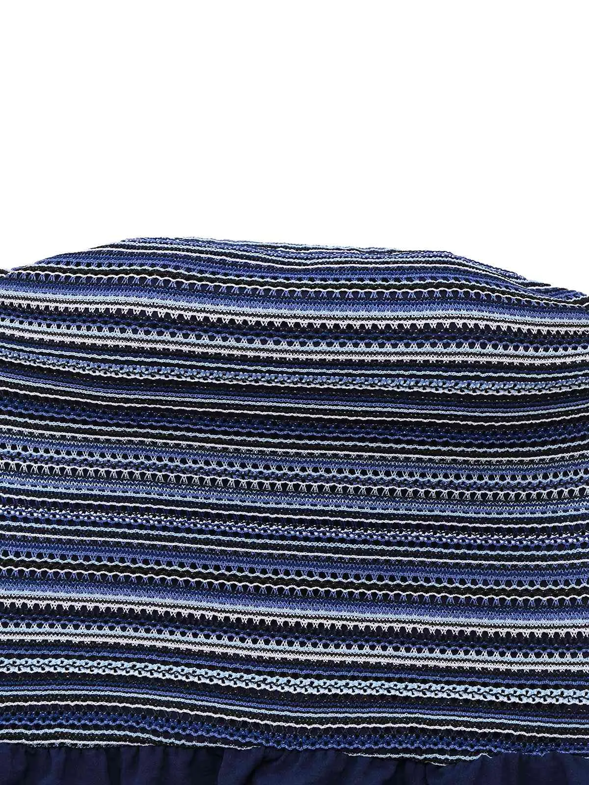 Deep Blue 1950s Stripes Bandeau Jumpsuit sold by Retro Stage product image thumbnail 3