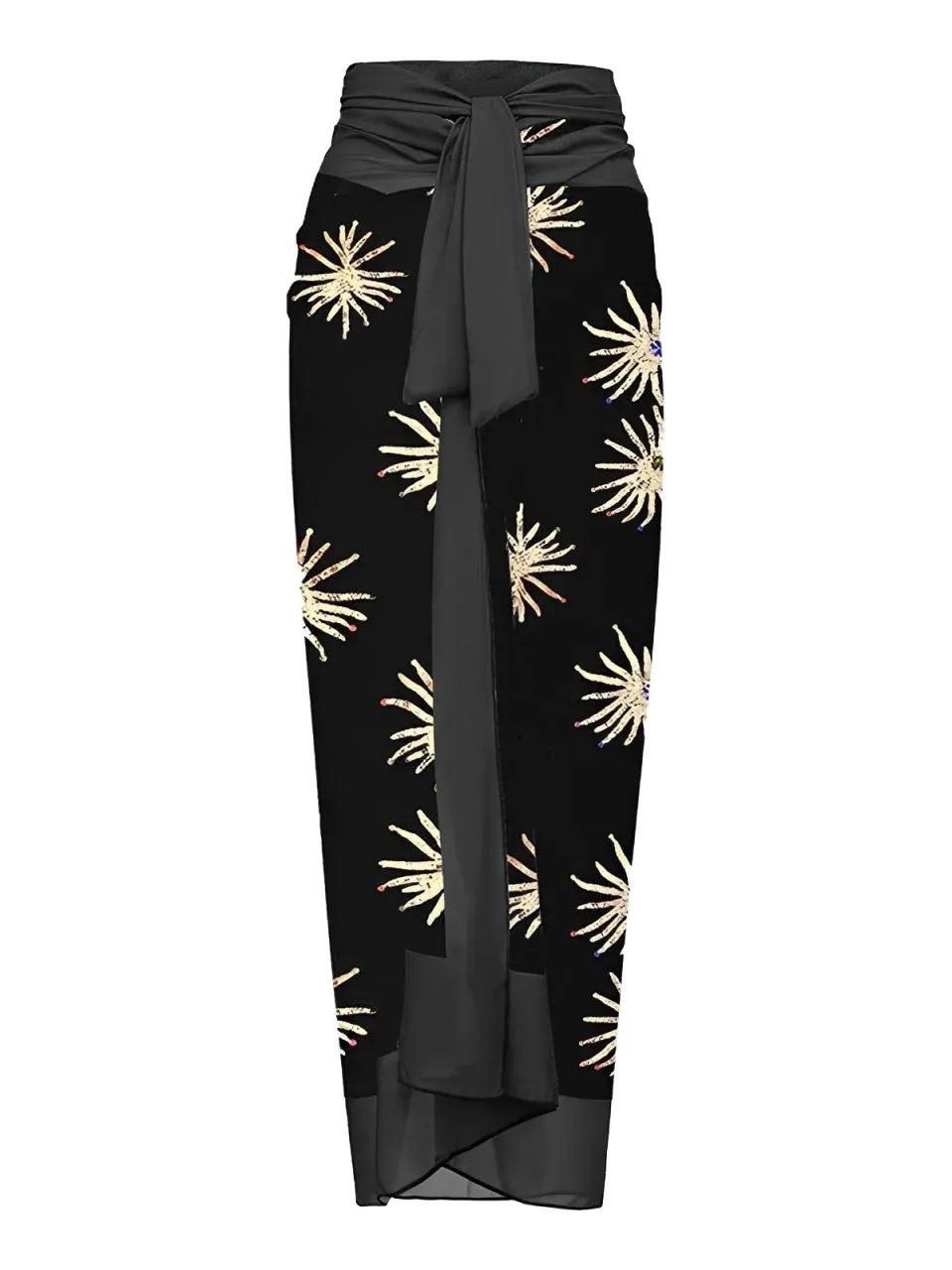 Black 1960s Firework Gilded One-Piece Swimsuit & Cover-Up sold by Retro Stage product image thumbnail 4