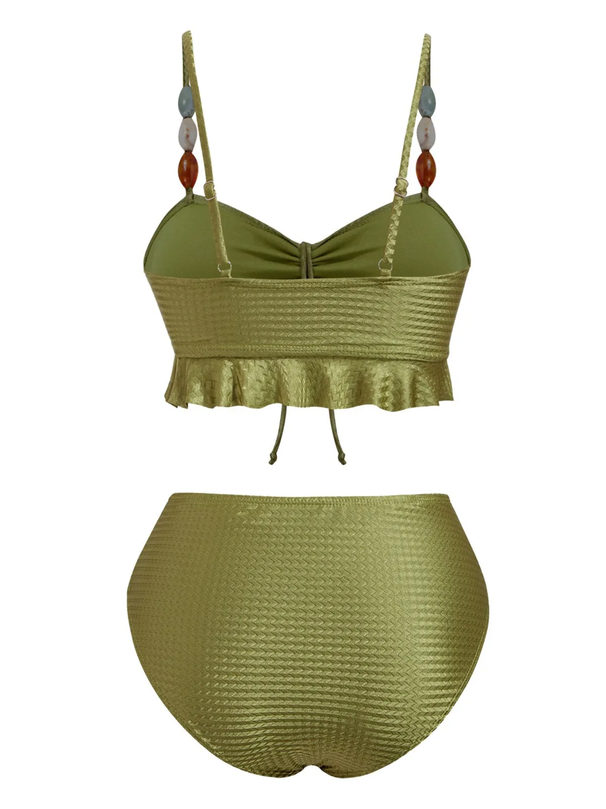 1950s Textured Fabric Colored Stones Bikini Set sold by Retro Stage product image thumbnail 5