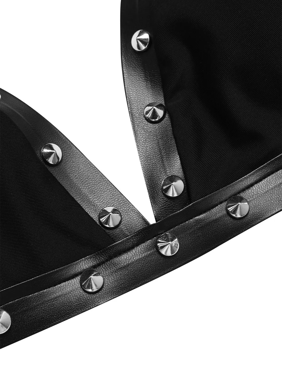 Black 1980s Gothic Spider Web Rivets Bikini Set sold by Retro Stage product image thumbnail 5