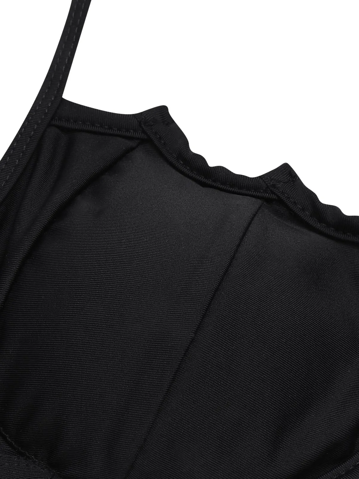 Black 1980s Solid Gothic Bat Wings Bikini Set sold by Retro Stage product image thumbnail 5