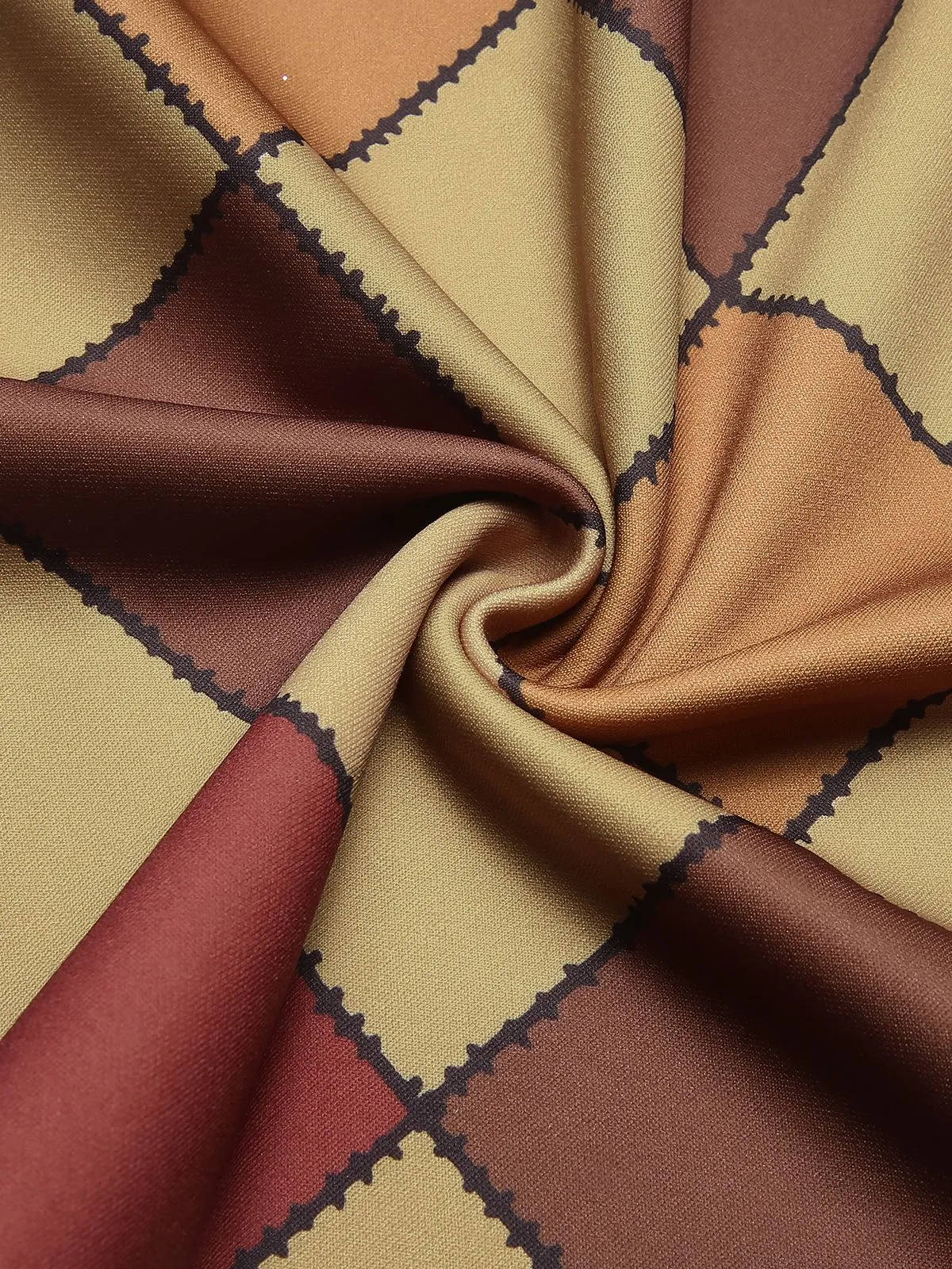 1970s Geometric Pattern Patchwork Halter Jumpsuit sold by Retro Stage product image thumbnail 5