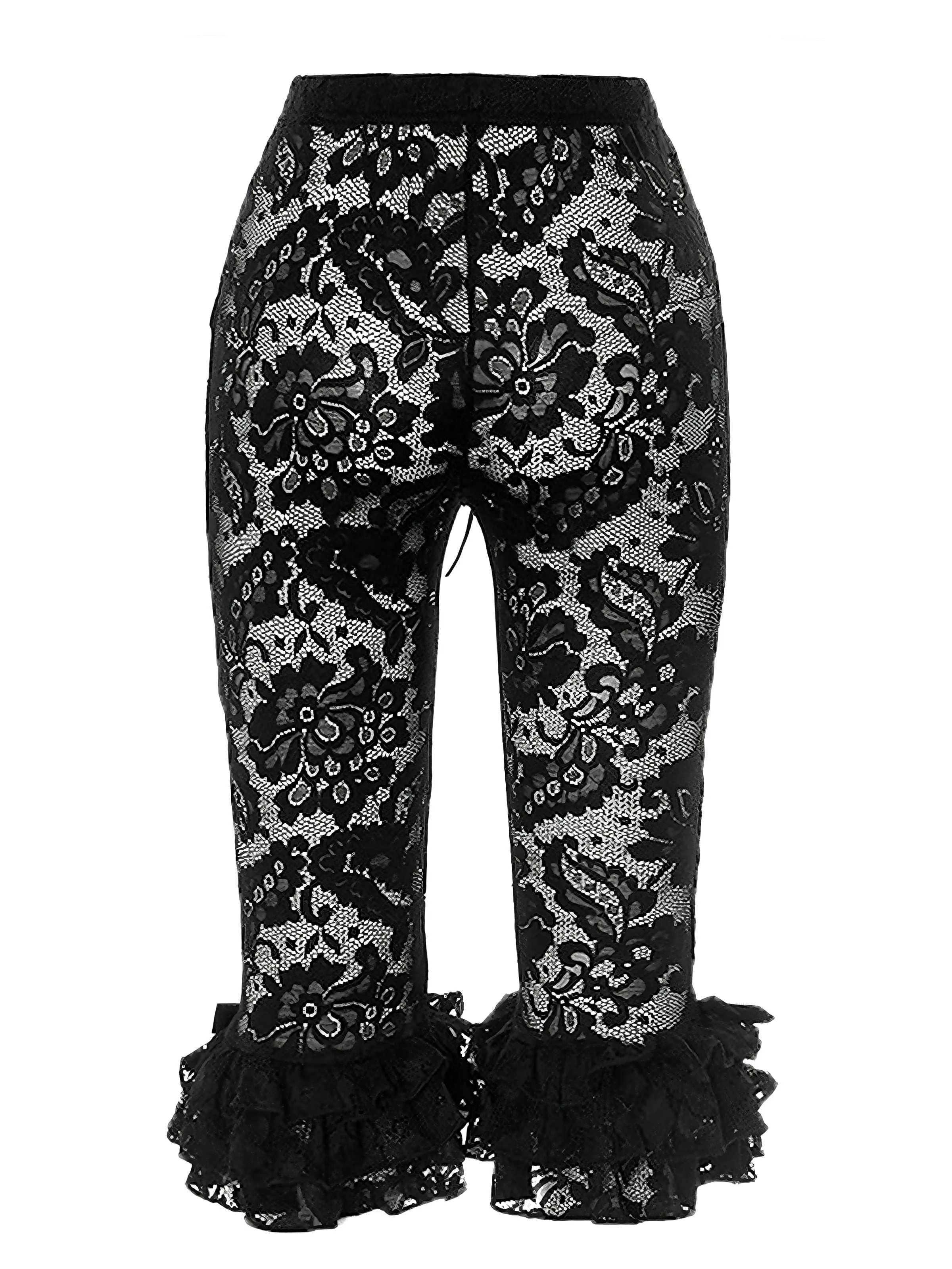 1950s Retro Lace Ruffles Capri Pants sold by Retro Stage product image thumbnail 2