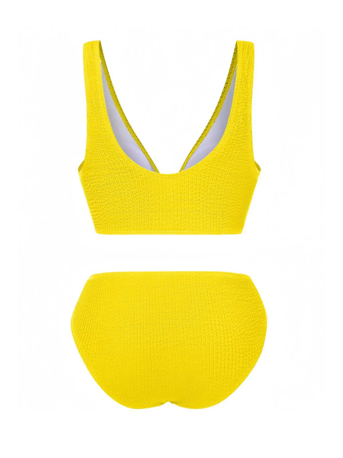 1940s Solid Bowknot Textured Fabric Swimsuit sold by Retro Stage product image thumbnail 4