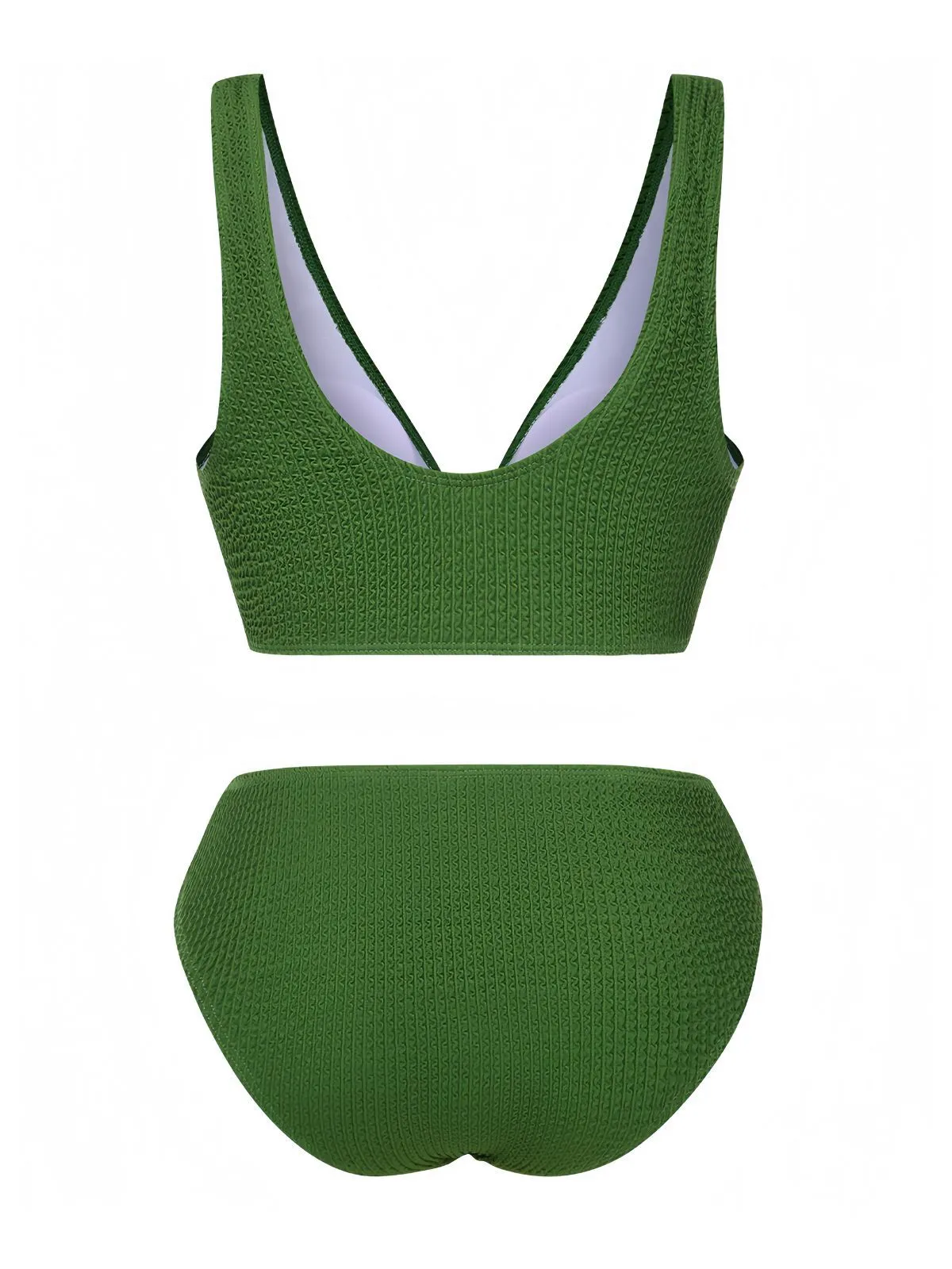 1940s Solid Bowknot Textured Fabric Swimsuit sold by Retro Stage product image thumbnail 2