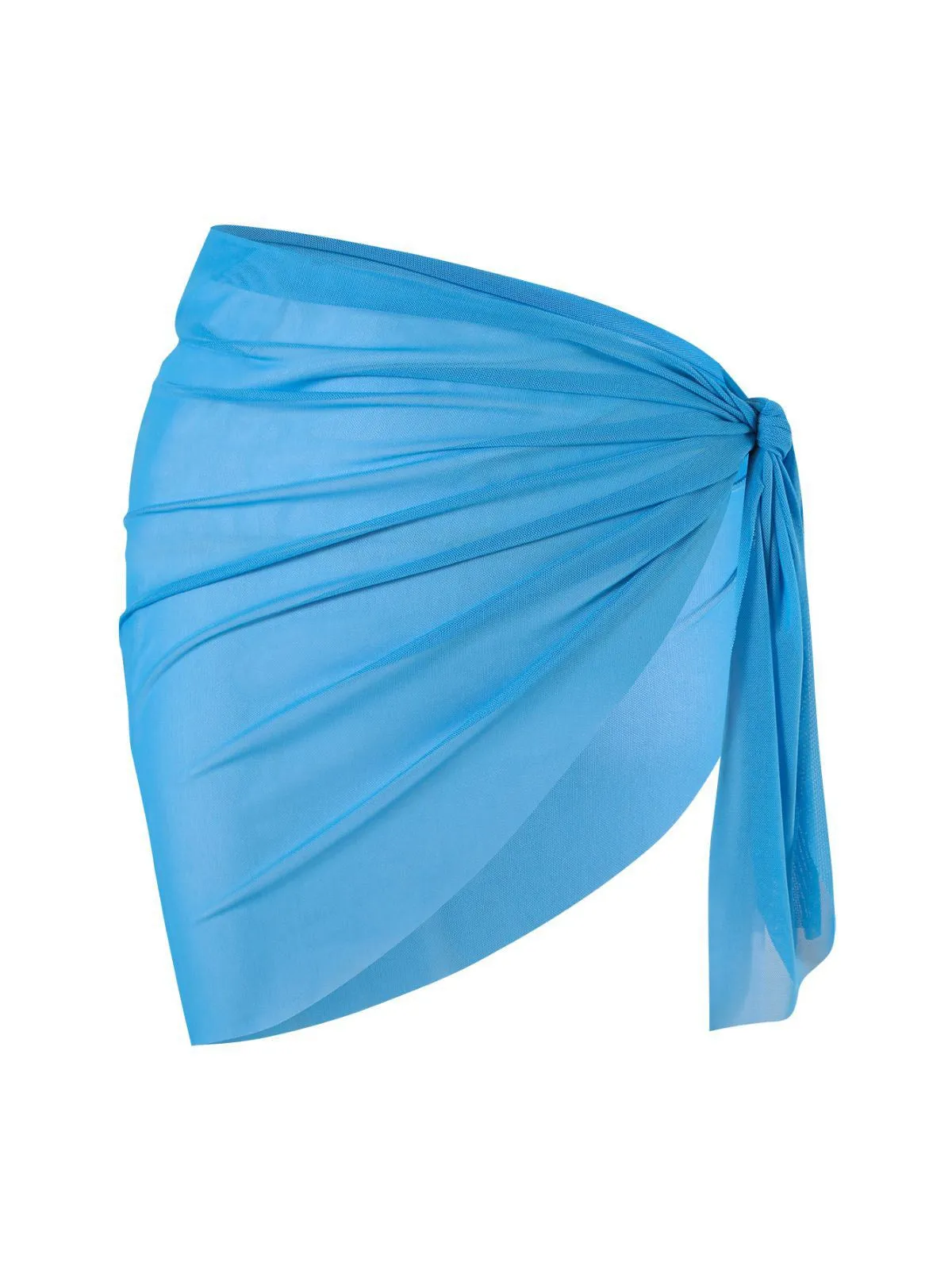 2PCS Blue 1950s Solid Starfish Bandeau Bikini Set & Cover Up sold by Retro Stage product image thumbnail 5