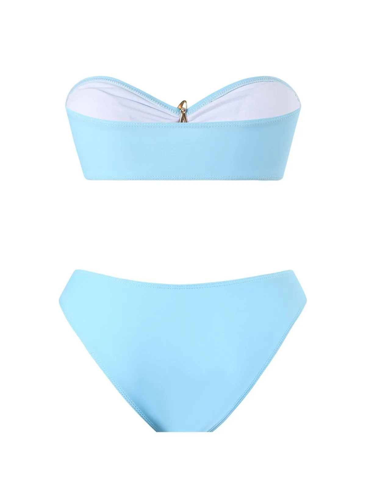 2PCS Blue 1950s Solid Starfish Bandeau Bikini Set & Cover Up sold by Retro Stage product image thumbnail 4