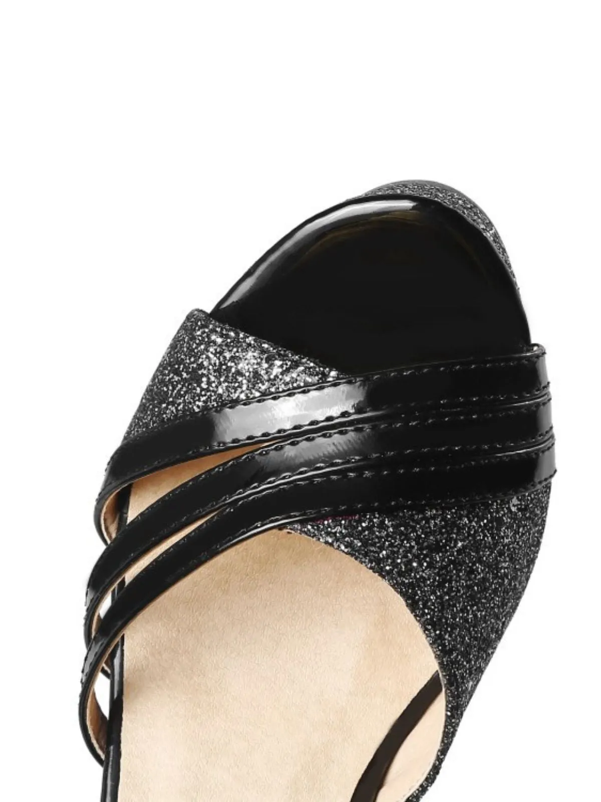 Glitter PU Leather High Heel Sandals sold by Retro Stage product image thumbnail 5