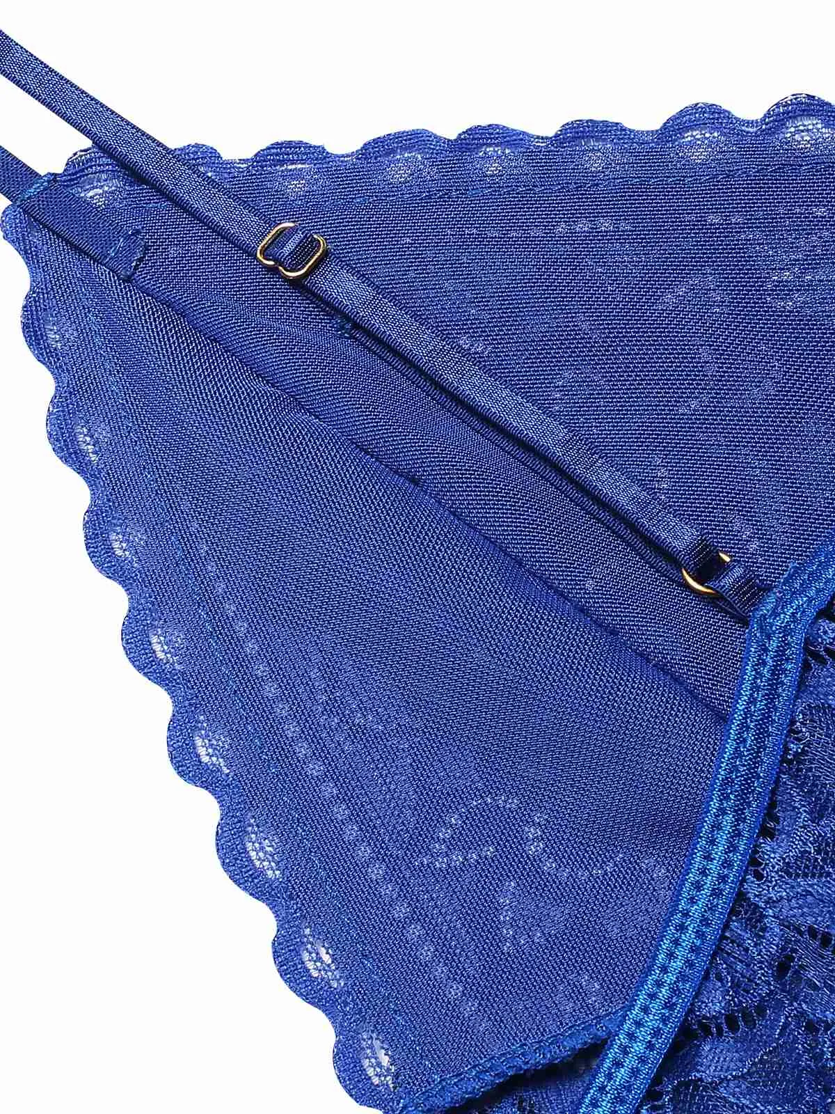 1960s Spaghetti Straps Lace Sheer Nightgown sold by Retro Stage product image thumbnail 5