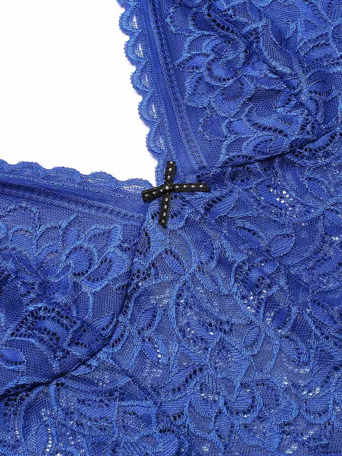 1960s Spaghetti Straps Lace Sheer Nightgown sold by Retro Stage product image thumbnail 4