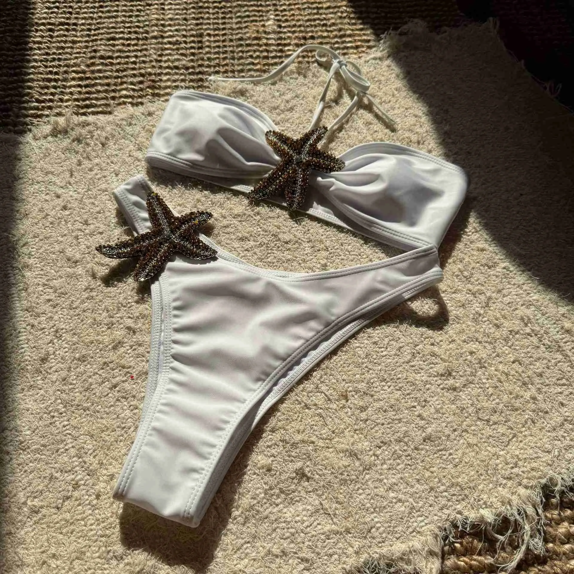 1960s Starfish Lace-Up Halter Bikini Set sold by Retro Stage product image thumbnail 4